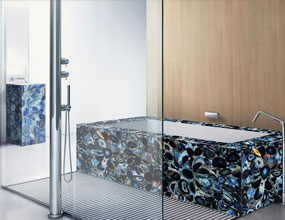 Custom Natural Blue Agate Bathtub