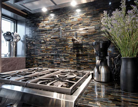 Rainbow Jasper Tiger eye kitchen counterop Wes Village-Jewel wall