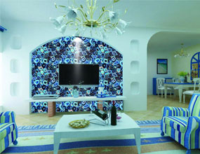 blue Agate residential wall panel 