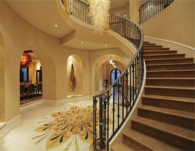 pfm marble waterjet flower design flooring