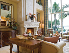 Natural Indoor French Style Marble Fireplace Mantel