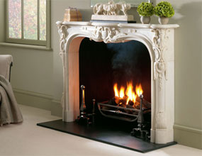 Natural Stone Antique French Wall Mounted Stone Fireplace Mantel