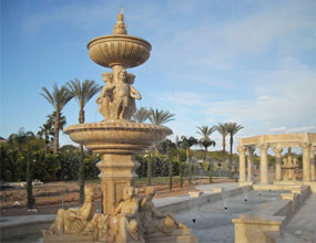 Rustic Exterior Marble Stone Fountain