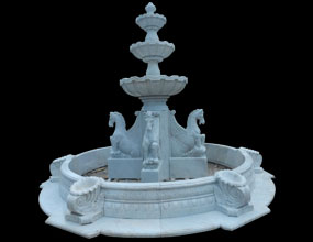 Horse Statue Outdoor Marble Fountain  