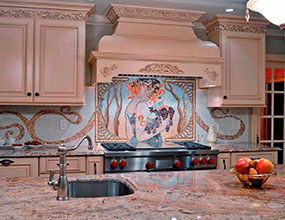 Original Alison Solar Glass Mosaic Kitchen-Backsplash