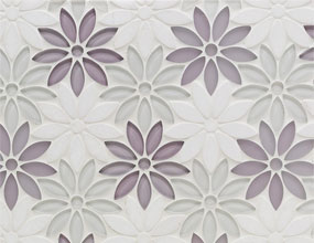 Waterjet Flower Glass Mosaic