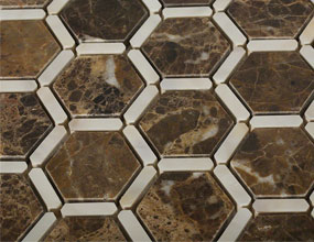 Dark Emperador Marble Mosaic Tile