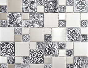 Random Sized Metal Mosaic Tile