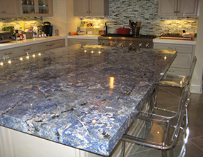 Blue Bahia Granite Countertop Traditional-Kitchen