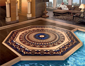 3D Natural Parquet Wood Flooring Design