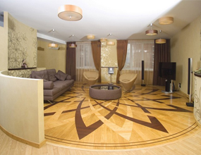3D Natural Parquet Wood Flooring Design
