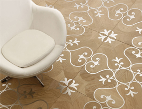 Oak Wood Inlay Stainless Steel