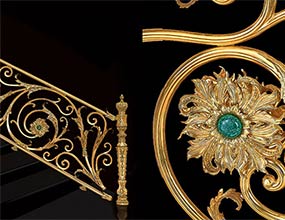 Antique Brass Stair Railing