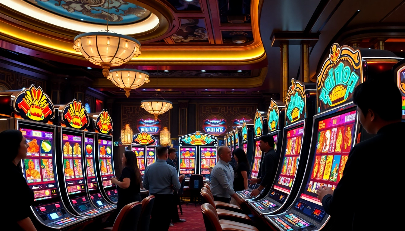 Rasakan keseruan qqmacan slot dengan pemain yang antusias di casino mewah.
