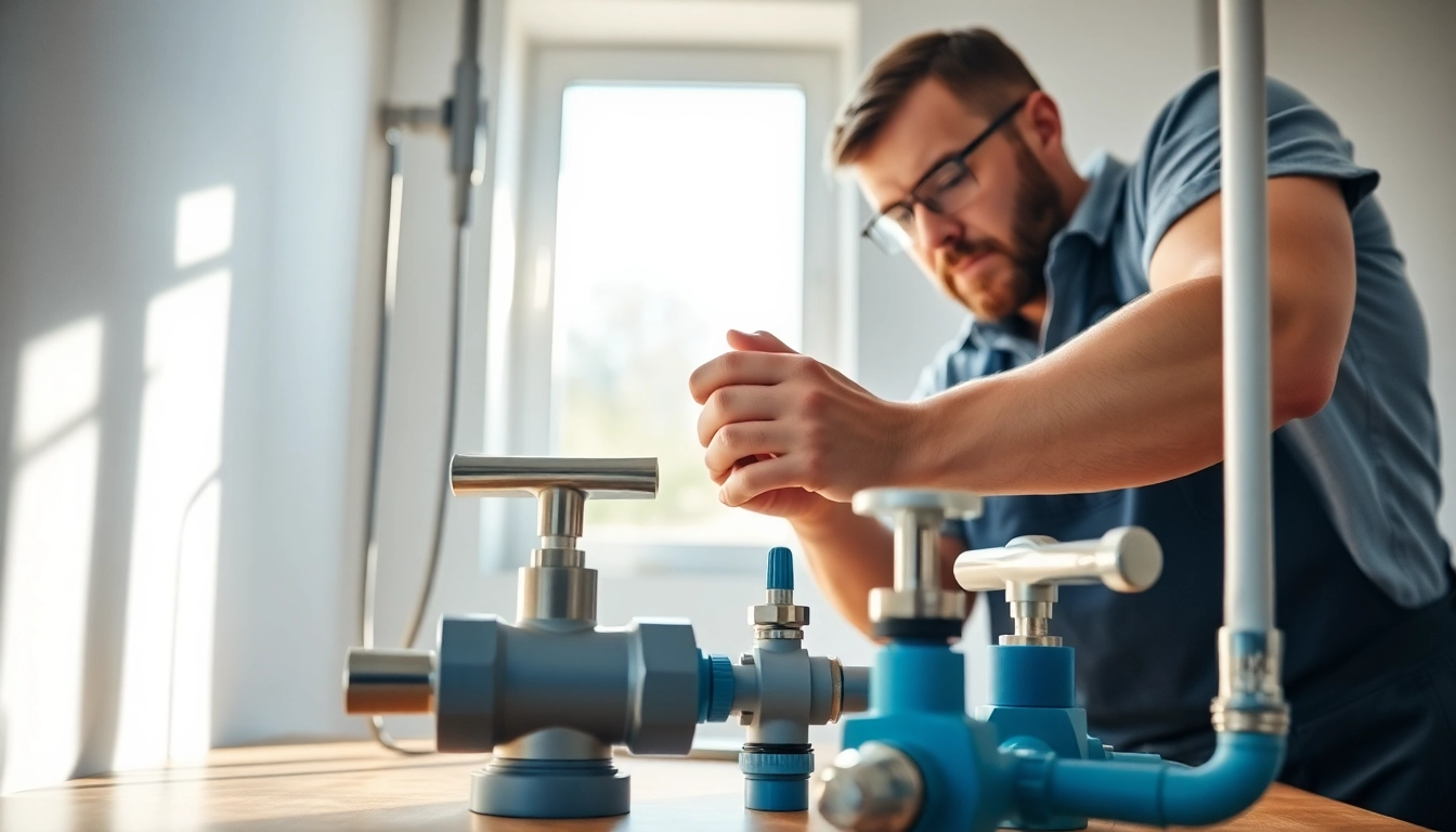 Plumber assessing plumbing Lacey Wa with expert tools, showcasing professional service.