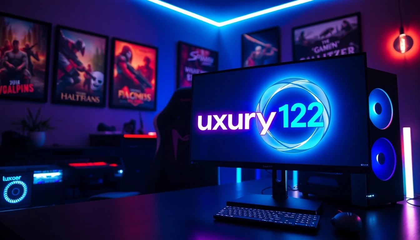 Disfruta de la experiencia de lujo12 en un elegante escritorio de gaming.