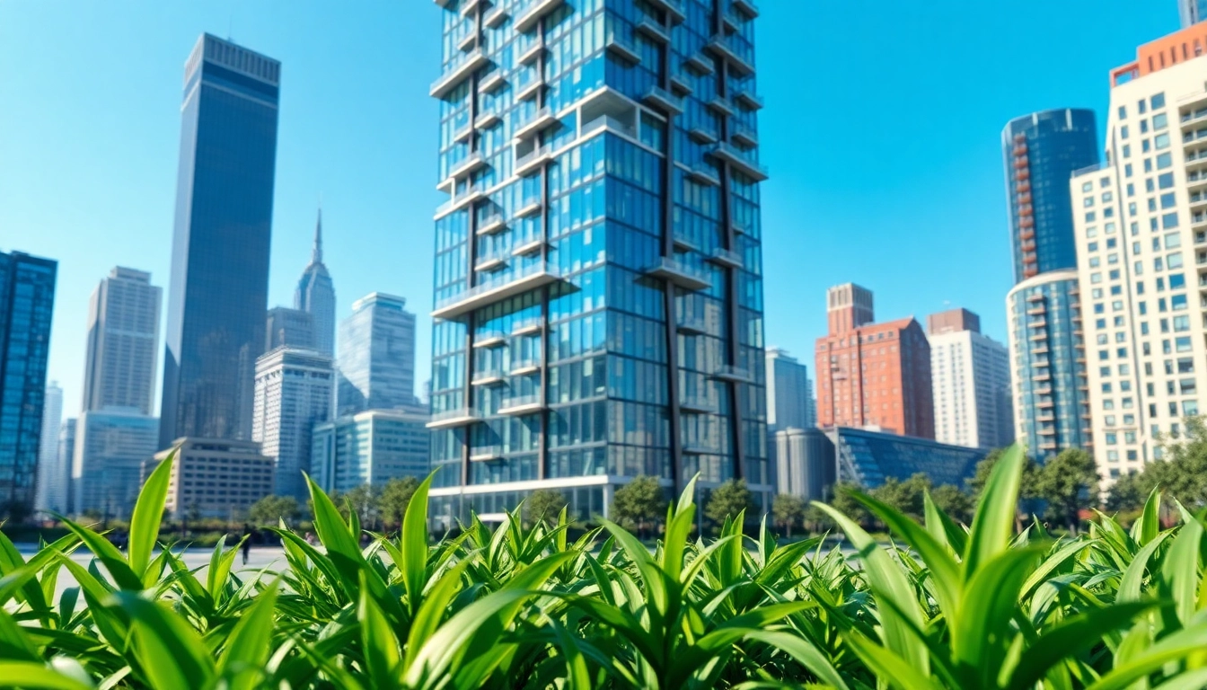 Architektur visualisierung eines modernen Gebäudes in urbaner Landschaft, detailreicher 3D-Darstellung.