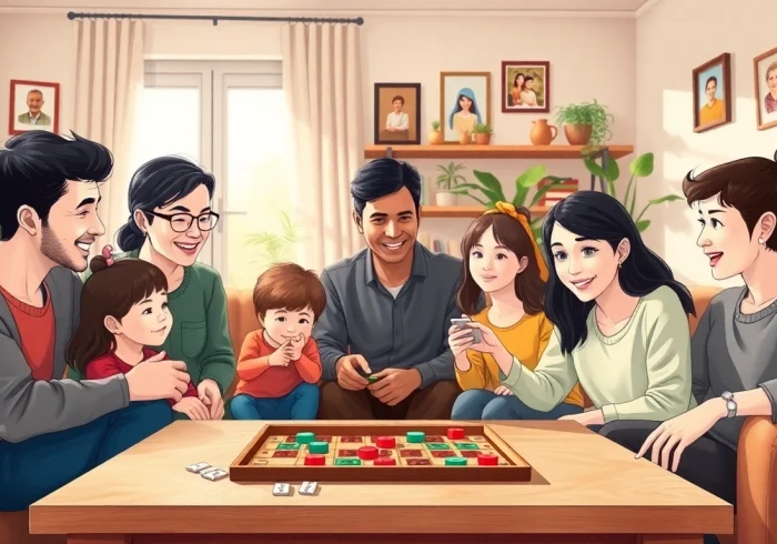 토토피아 토토가족방에서 가족이 함께하는 즐거운 게임을 즐기는 모습