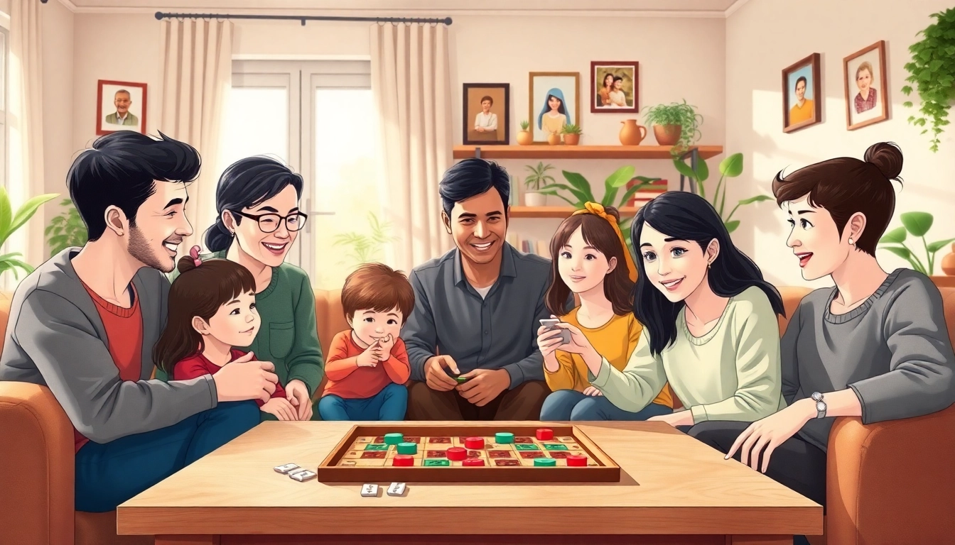 토토피아 토토가족방에서 가족이 함께하는 즐거운 게임을 즐기는 모습