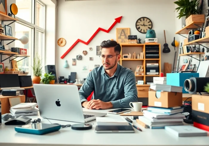 Learn how to sell on Jirle in an engaging workspace filled with diverse items.