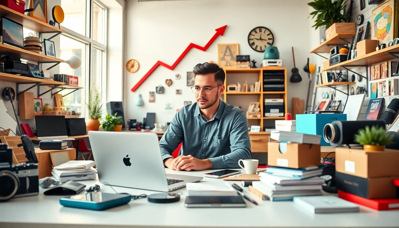 Learn how to sell on Jirle in an engaging workspace filled with diverse items.